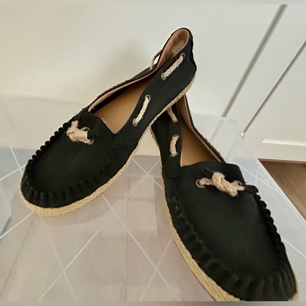 UGG Black and Tan Moccasin Shoes